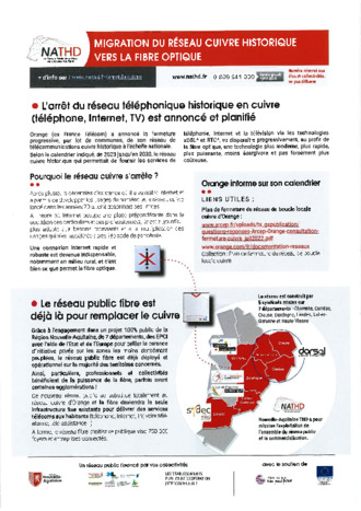 MIGRATION RESEAU CUIVRE VERS LA FIBRE OPTIQUE