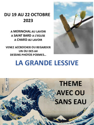 LA GRANDE LESSIVE DU JEUDI 19 OCTOBRE