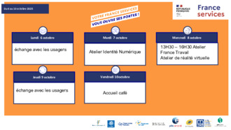 FRANCE SERVICE VOUS OUVRE SES PORTES DU 06 AU 17 OCTOBRE 2025