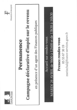 PERMANENCE CAMPAGNE DECLARATIVE D'IMPOT SUR LE REVENU