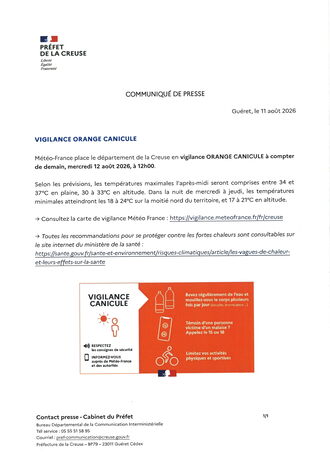 VIGILANCE ORANGE CANICULE