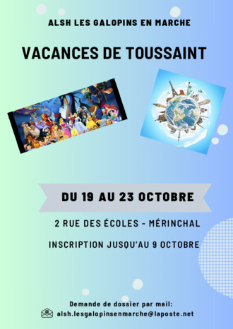 ALSH LES GALOPINS EN MARCHE - PROGRAMME VACANCES DE TOUSSAINT