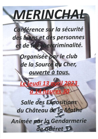 CONFERENCE SECURITE DES BIENS ET PERSONNES ET CYBERCRIMINALITE