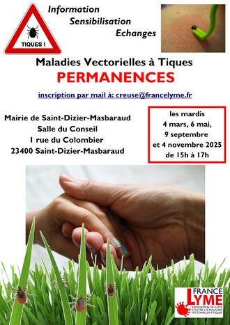 Dates permanences maladie de lyme