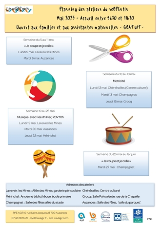 RELAIS PETITE ENFANCE - PLANNING AVRIL 2025