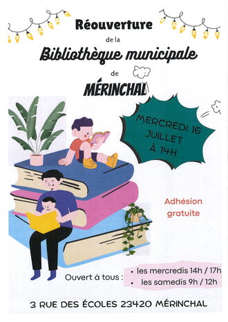 REOUVERTURE DE LA BIBLIOTHEQUE MUNICIPALE