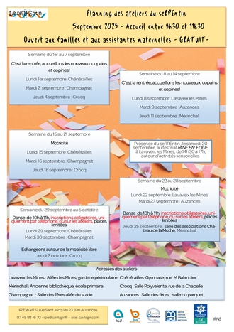 PLANNING RELAIS PETITE ENFANCE SEPTEMBRE 2025