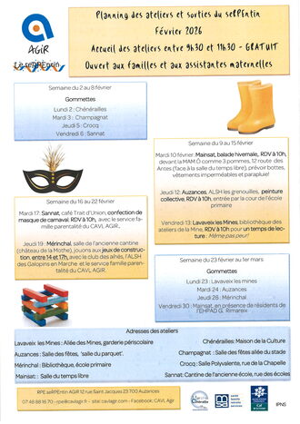 RELAIS PETITE ENFANCE - PLANNING FEVRIER 2026