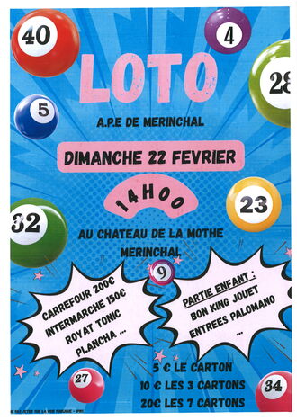 LOTO ORGANISE PAR L'APE
