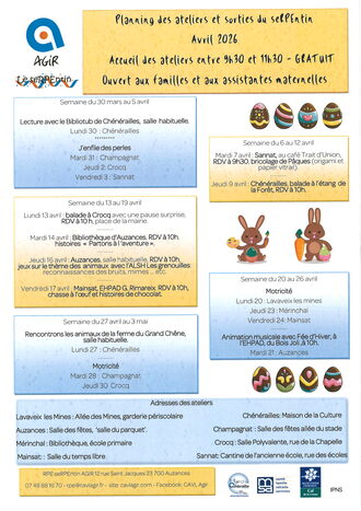 RELAIS PETITE ENFANCE - PLANNING AVRIL 2026