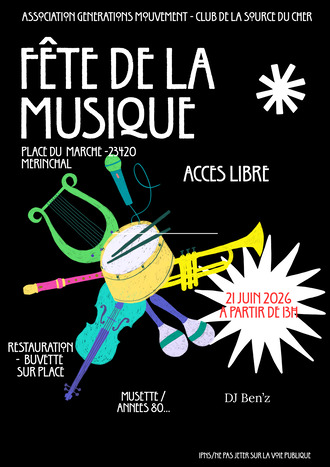FETE DE LA MUSIQUE - CLUB DE LA SOURCE DU CHER