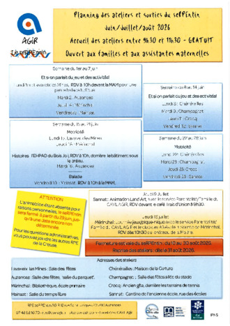 ATELIERS DU seRPEntin - ETE 2026