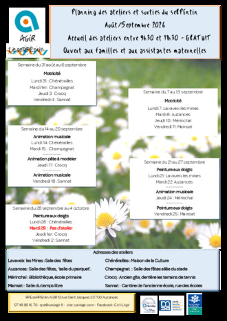 ATELIERS DU seRPEntin - SEPTEMBRE 2026